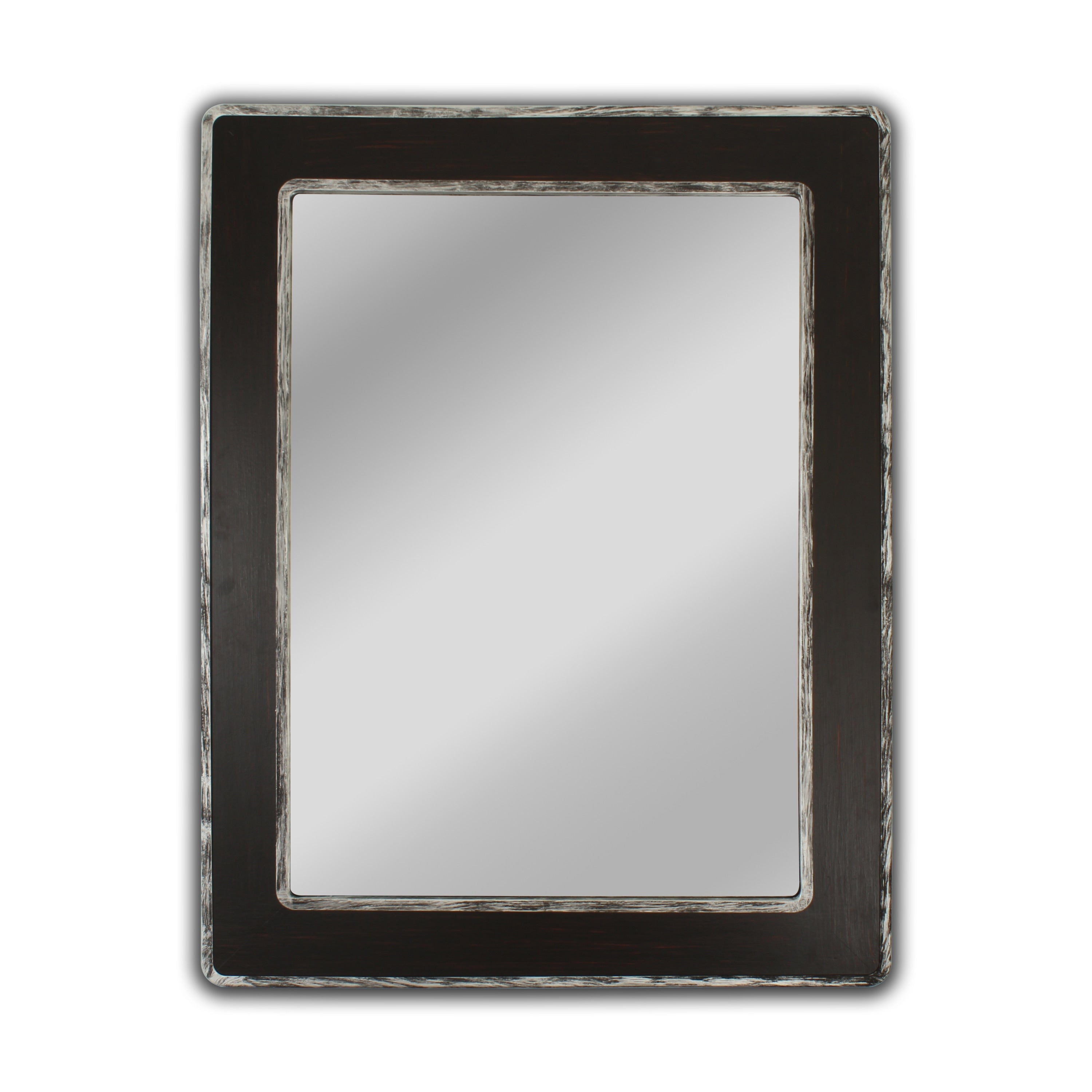 Silver Black Wall Mounted Accent Mirror Silver