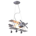 Silver Airplane Kids Lighting