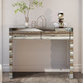 Silver Dressing Mirror Console Table With 2 Drawer For Hall And Living Room