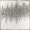 Silver Dust Abstract Textured Metallic Hand Painted Wall Art