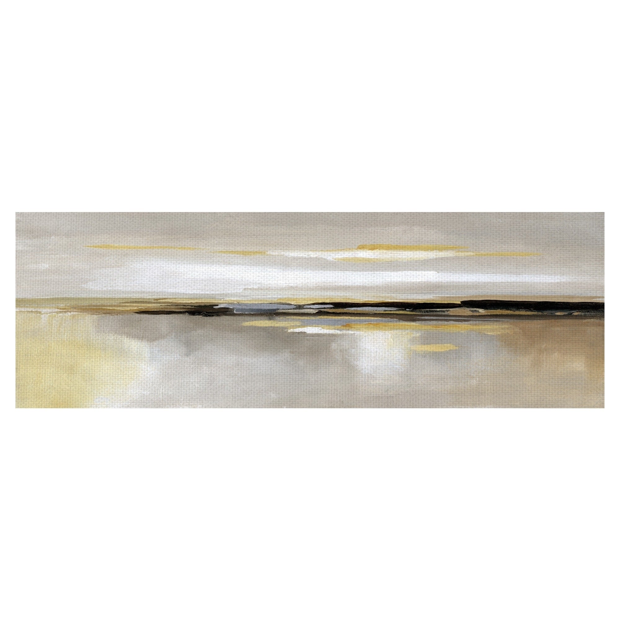 Silver Lining Abstract Wrapped Canvas Painting Art Print