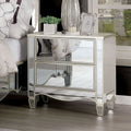 Calpan Transitional Silver 2 Drawer Nightstand By Foa