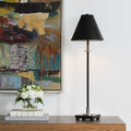 Silver Orchid Black Metal Buffet Lamp.
