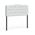 Silver Orchid Bow Full Vinyl Headboard