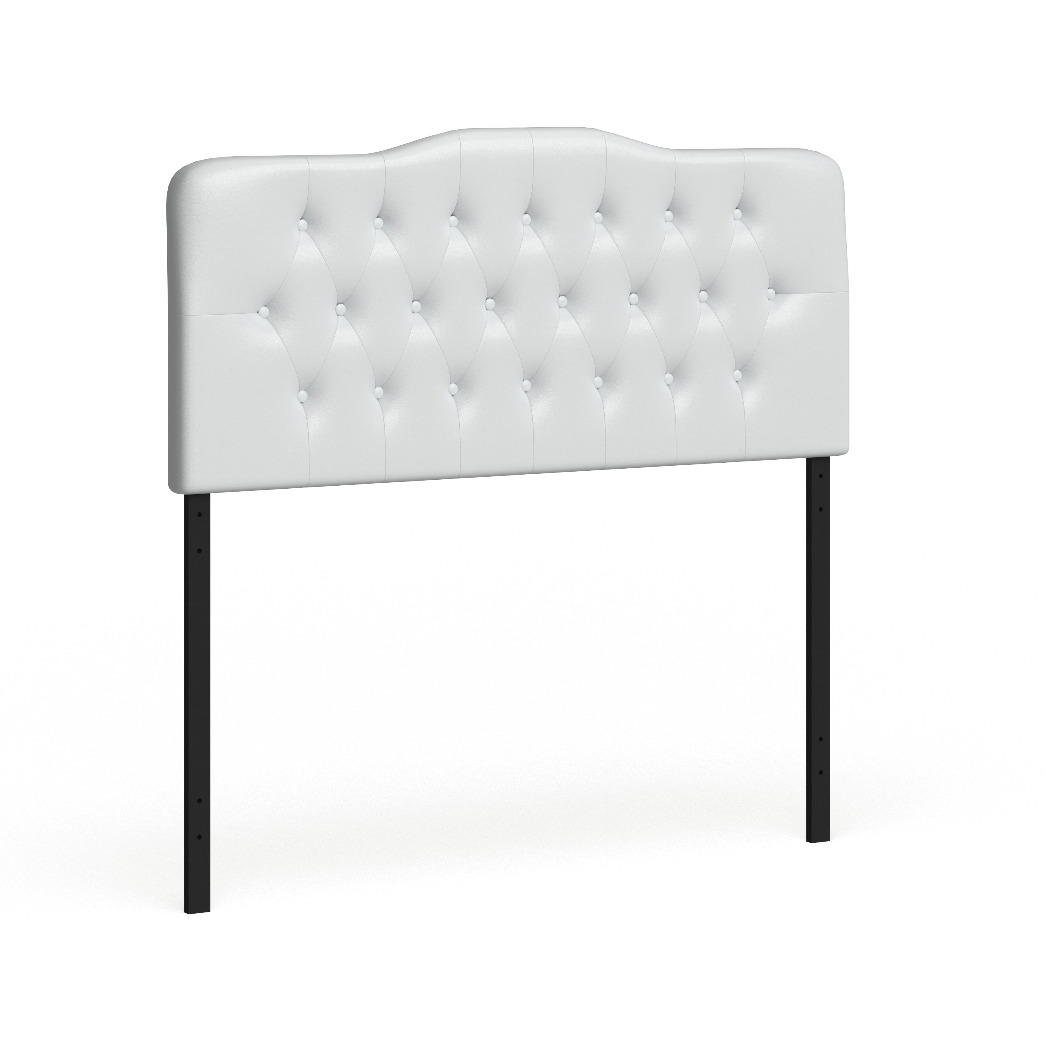 Silver Orchid Bow Full Vinyl Headboard