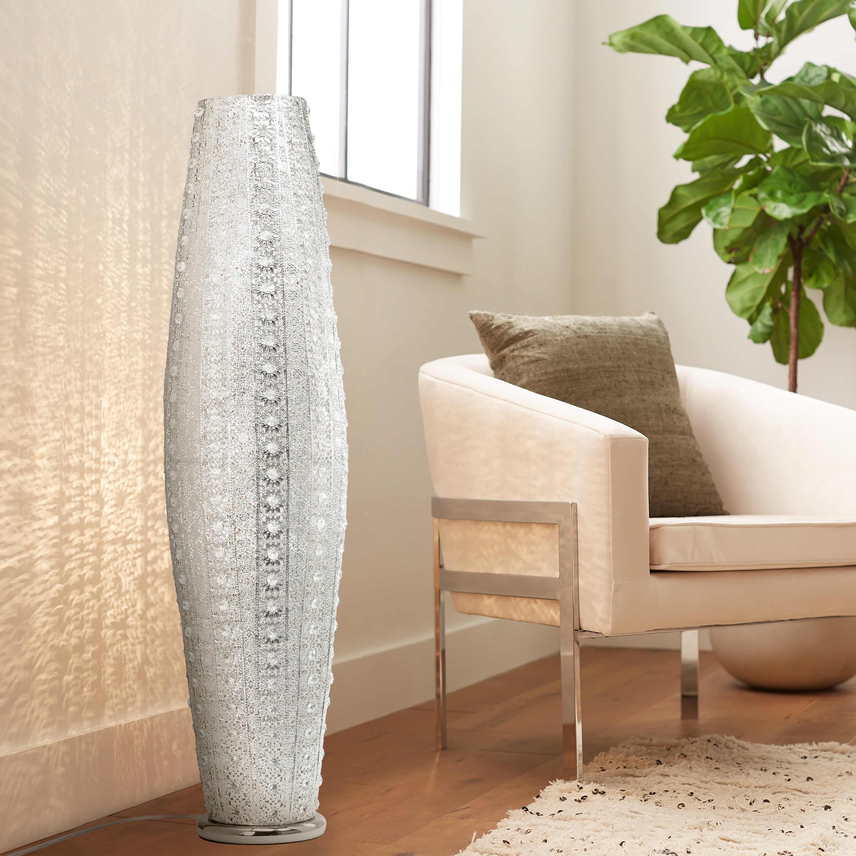 Silver Orchid Lisenko 43.5 Inch 2 Light Floor Lamp