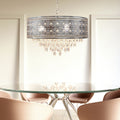 Silver Orchid Swanson Nickel Crystal 3 Light Chandelier
