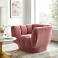 Silver Orchid Burbridge Channel Tufted Performance Velvet Armchair