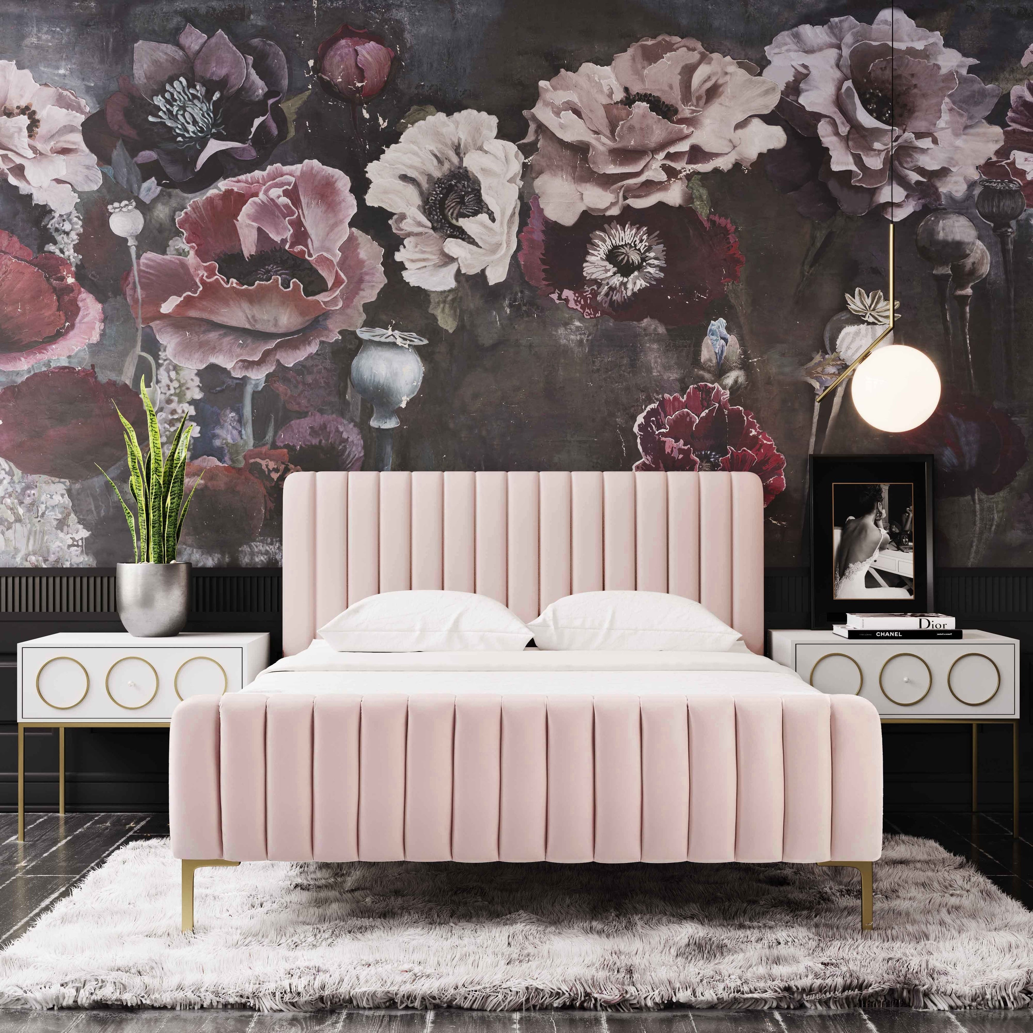 Silver Orchid Chatterton Velvet Bed