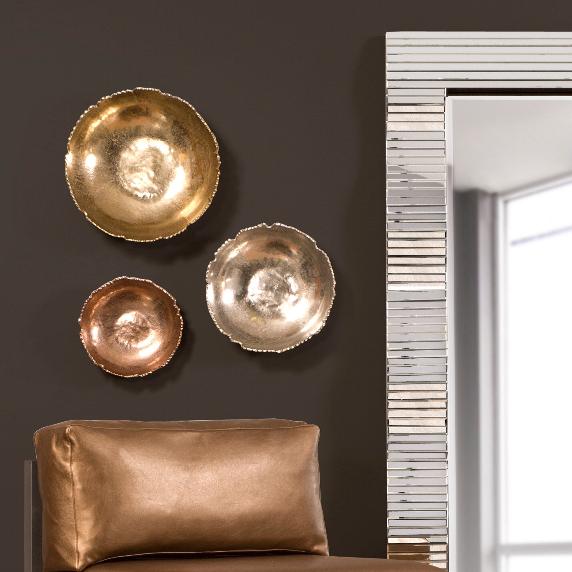 Silver Orchid Copper Broken Edge Bowl Wall Art