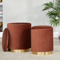 Silver Orchid Corday Contemporary Pleated Nesting Ottoman Set