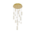Paisley Led Light Chrome Pendant Clear Crystal 28 W X 9.2 H
