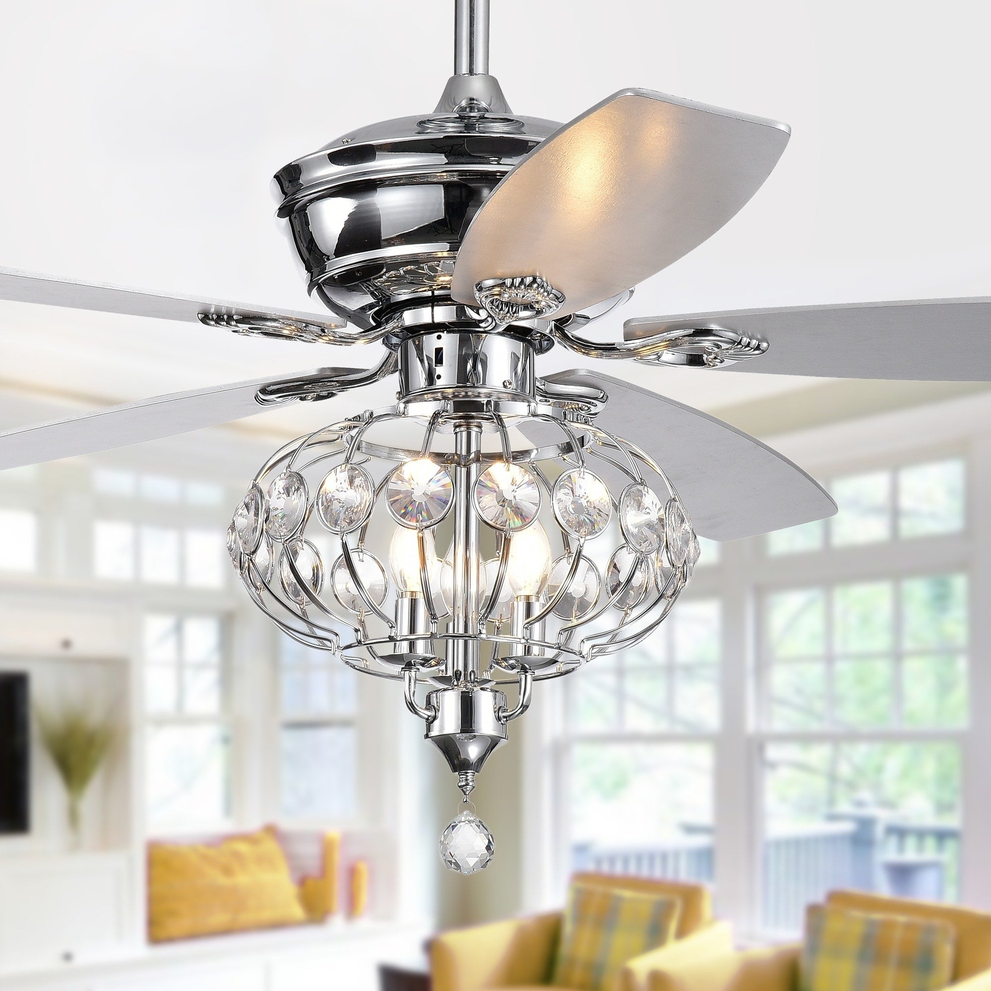 Silver Orchid Finlayson 52 Inch Lighted Ceiling Fan
