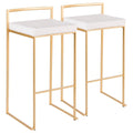 Silver Orchid Forrest Gold Stackable Bar Stool Set Of 2