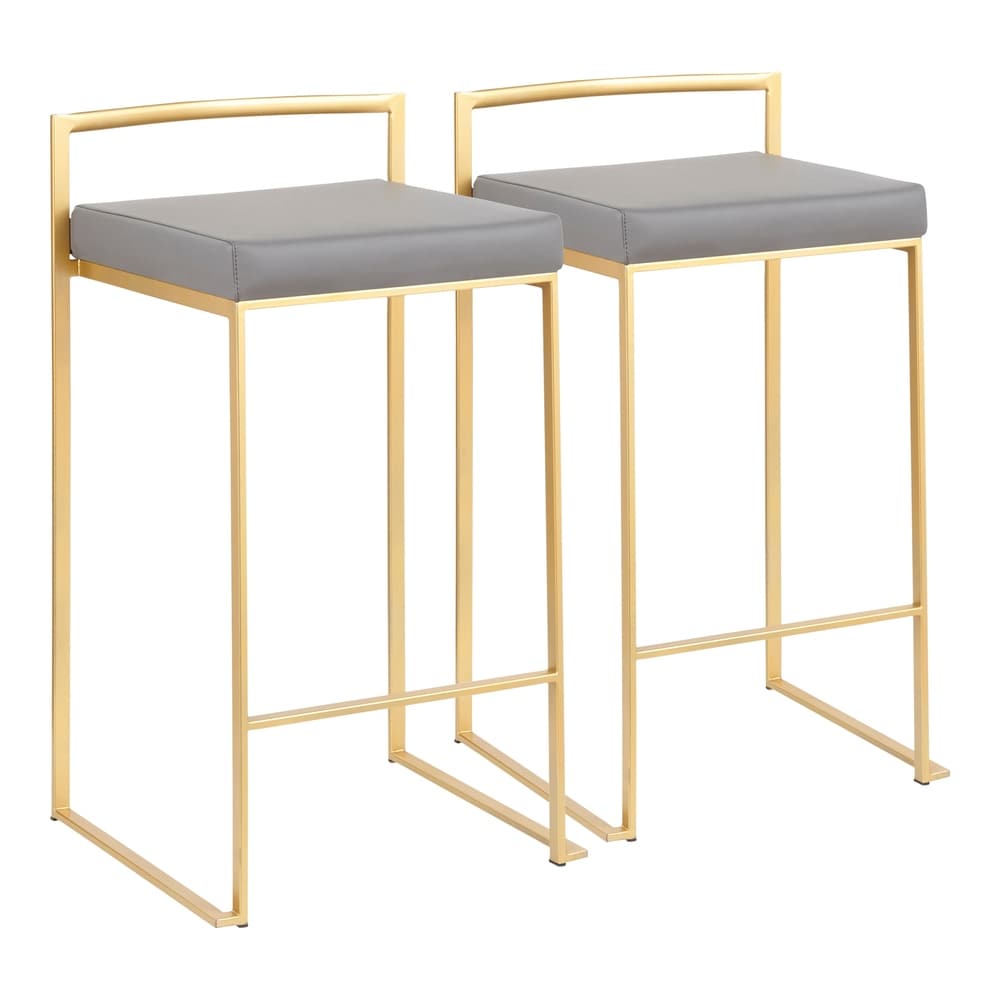Silver Orchid Forrest Gold Stackable Counter Stool Set Of 2