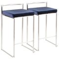 Silver Orchid Forrest Stackable Counter Stool Set Of 2