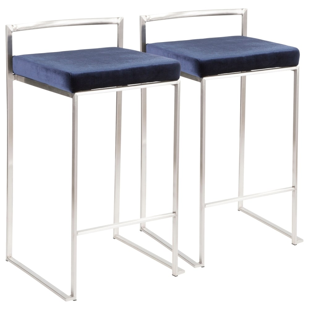 Silver Orchid Forrest Stackable Counter Stool Set Of 2