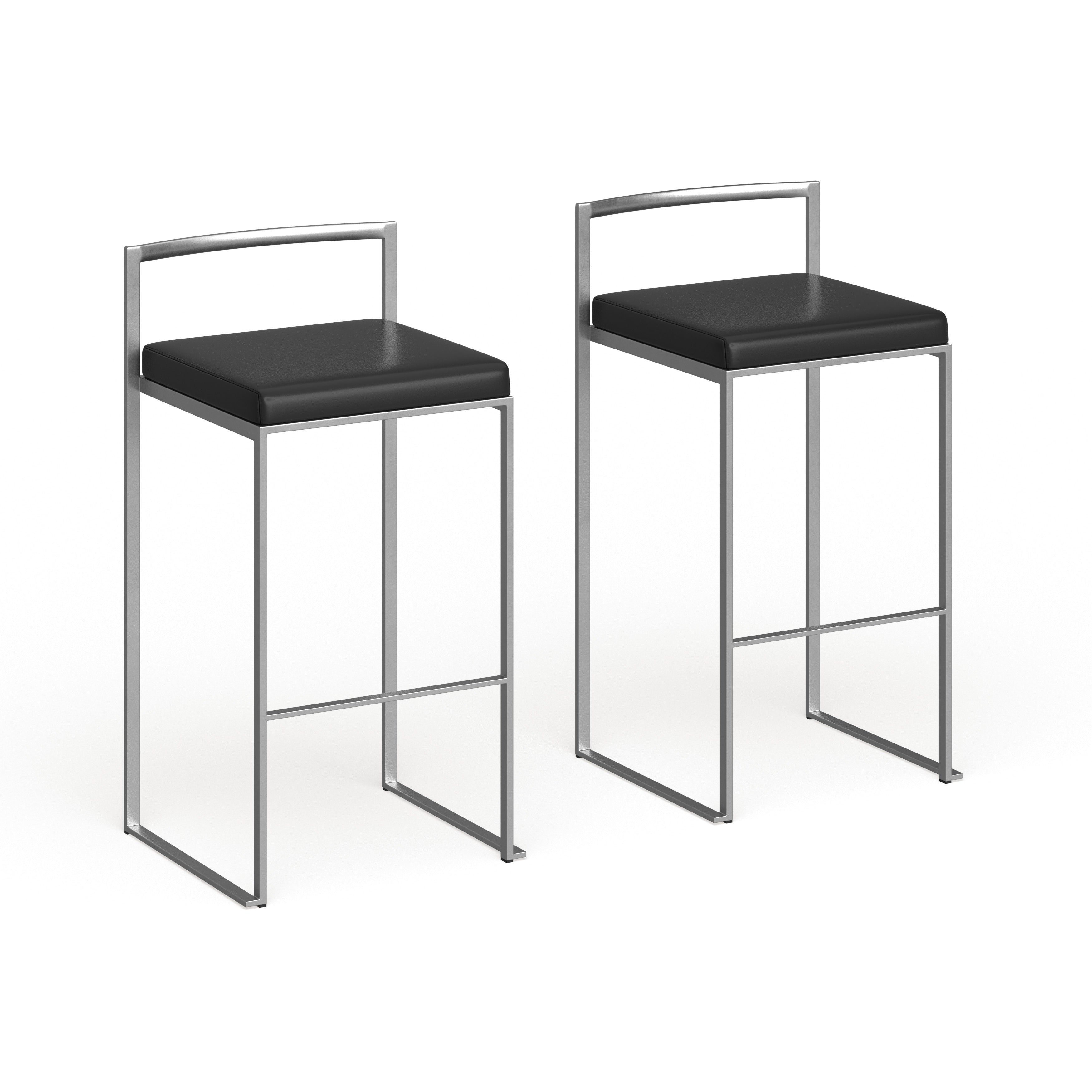 Silver Orchid Forrest Stackable Bar Stool Set Of 2