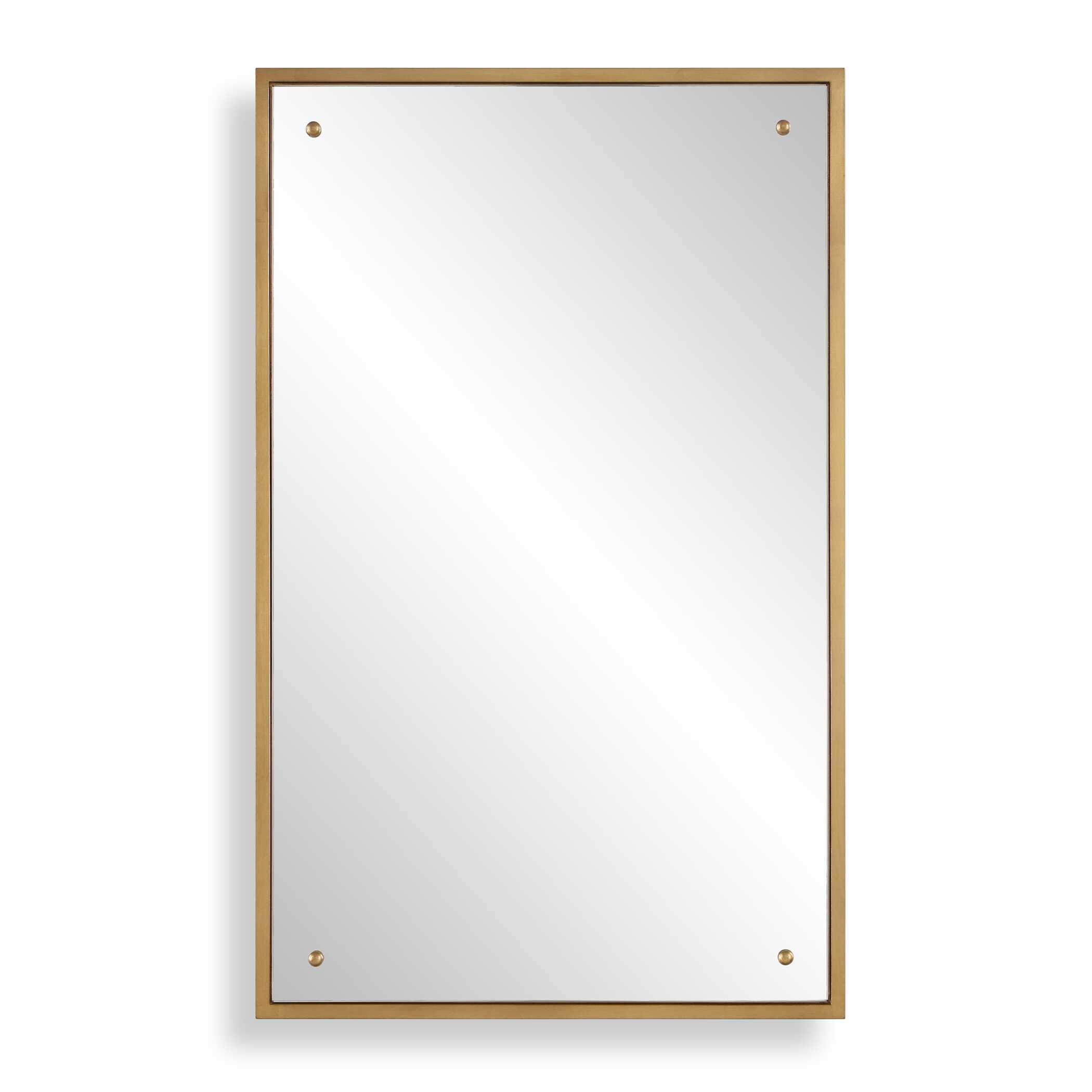 Silver Orchid Gold Accent Mirror. 22 Inches W X 1 Inch D X 36 Inches H