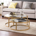 Silver Orchid Grant Glam Nesting Cocktail Table 2 Piece Set