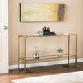 Silver Orchid Grant Glam Gold Console Table