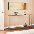 Silver Orchid Grant Narrow Metal Console Table