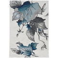 Silver Orchid Parrott Coral Ivory Blue Area Rug