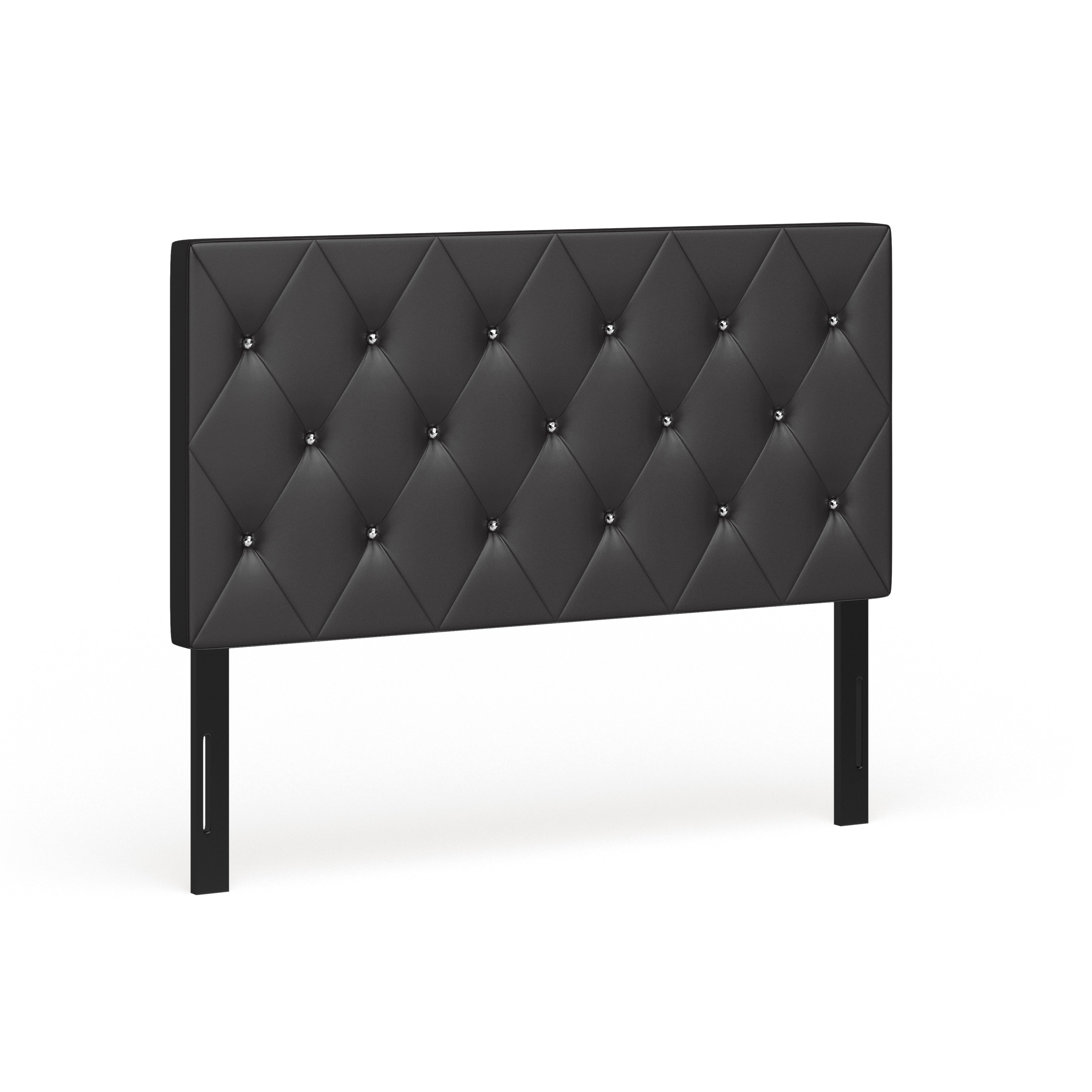 Silver Orchid Heston Contemporary Tufted Faux Leather Headboard