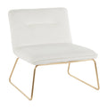 Silver Orchid Kerby Accent Chair In Velvet Gold