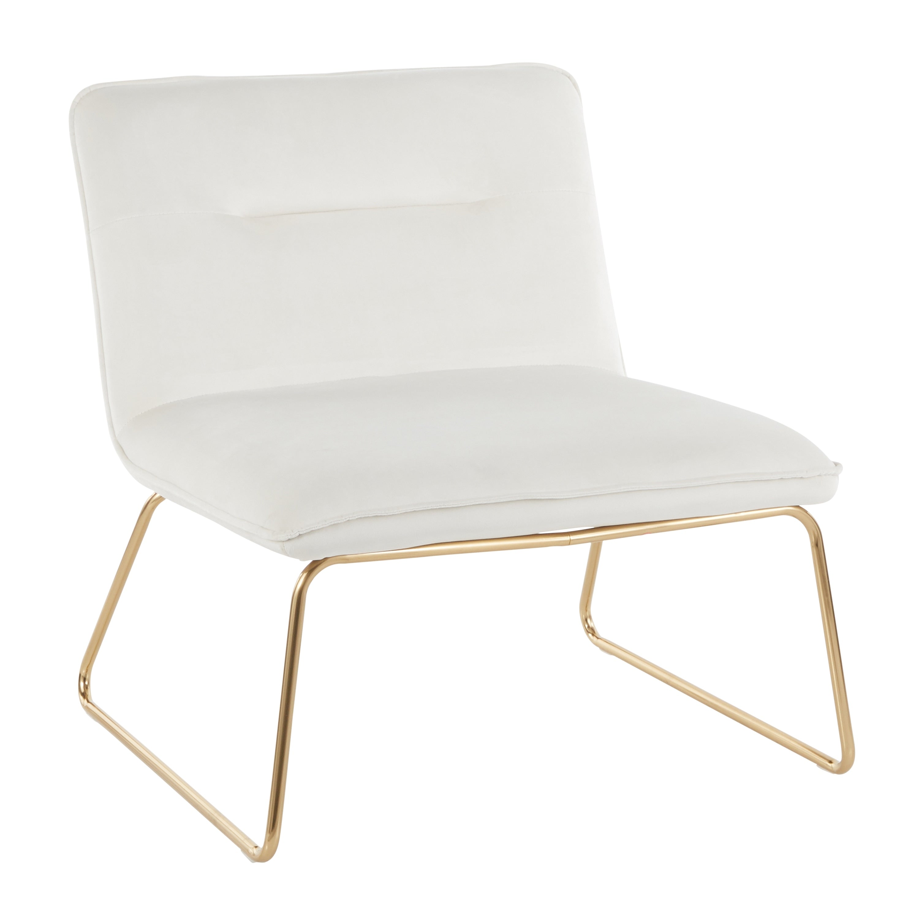 Silver Orchid Kerby Accent Chair In Velvet Gold