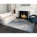 Silver Orchid Monel Ocean Blues Contemporary Rug