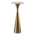 Silver Orchid Monroe 22 Faux Marble Side Table
