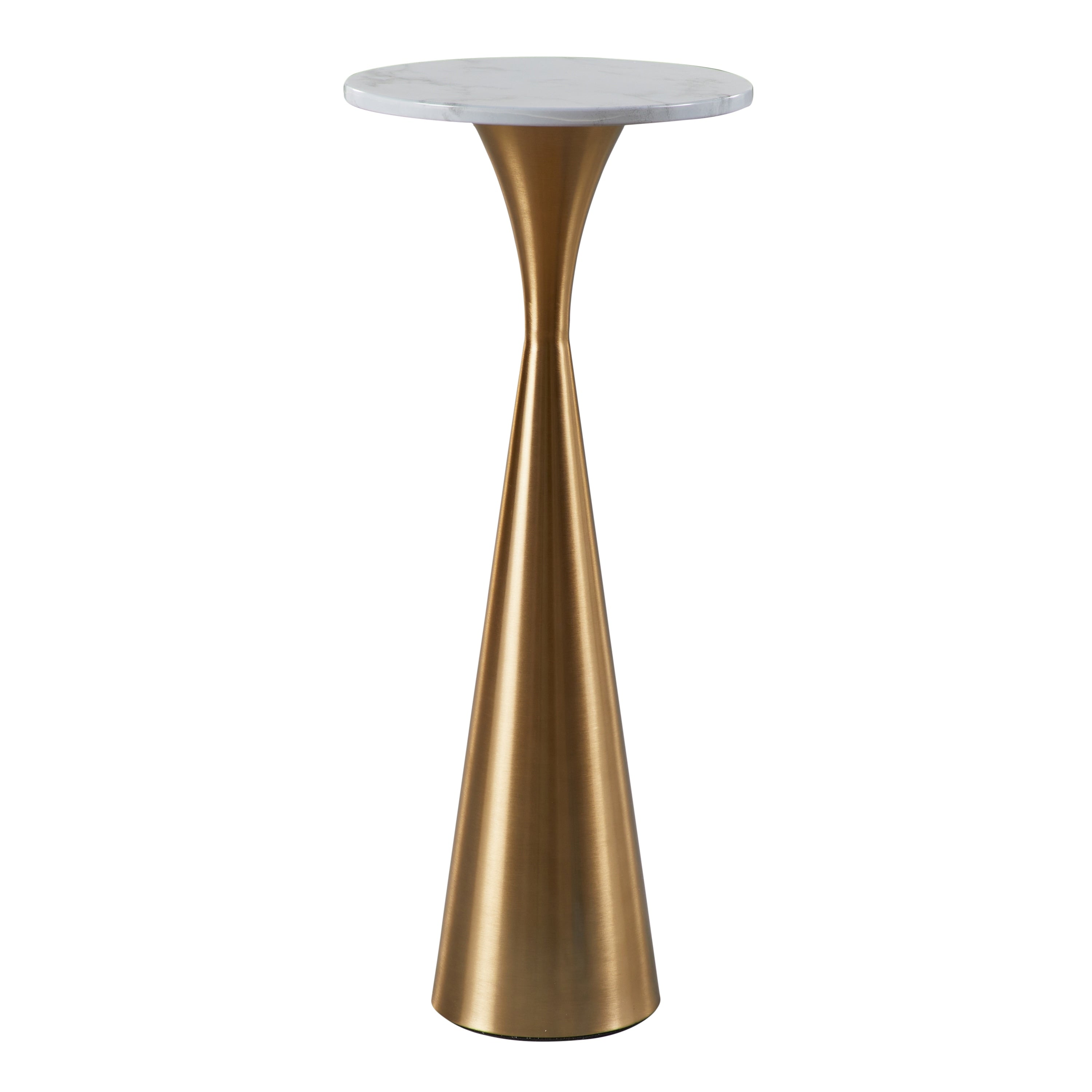 Silver Orchid Monroe 22 Faux Marble Side Table
