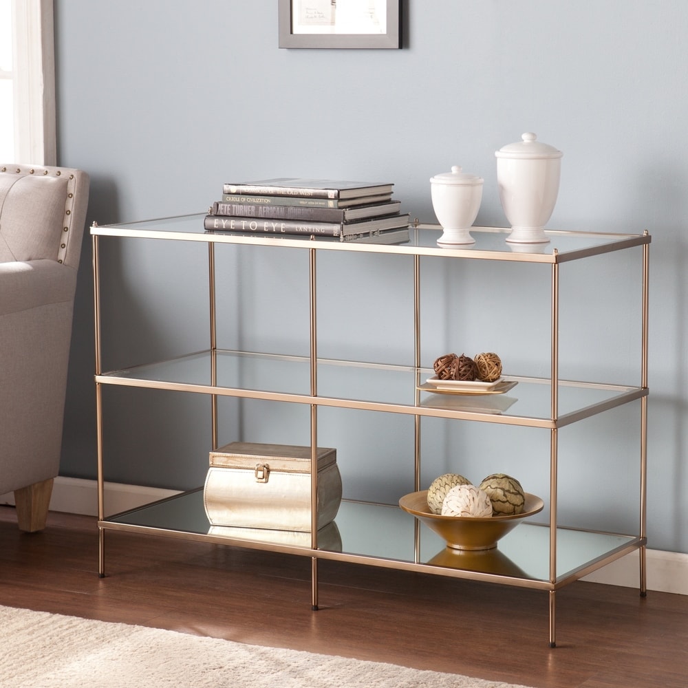Silver Orchid Olivia Glam Console Table