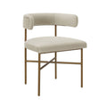 Silver Orchid Paola Cream Velvet Chair