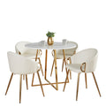 Silver Orchid Pugo Battista Gold 5 Piece Dining Set