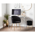 Silver Orchid Ralston Contemporary Glam Velvet Upholstered Chair