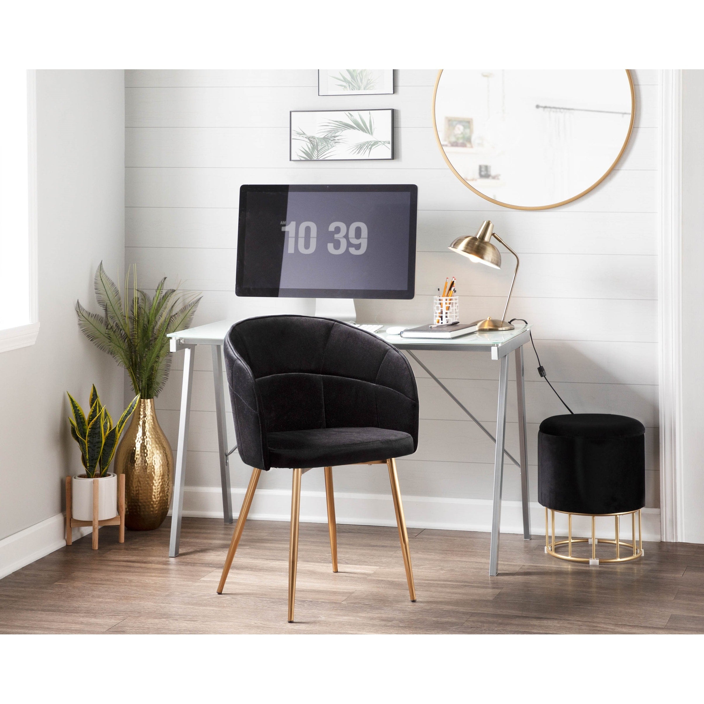 Silver Orchid Ralston Contemporary Glam Velvet Upholstered Chair