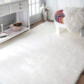 Silver Orchid Rita Faux Flokati Sheepskin Solid Soft And Plush Cloud Shag Rug 3 X 5