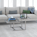 Silver Orchid Solm Two Tier Blackened Bronze Coffee Table