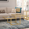 Silver Orchid Solm Two Tier Gold Coffee Table