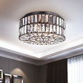 Silver Orchid Taylor Crystal Glass Prism Flush Mount Chandelier