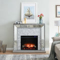 Silver Orchid Tranton Glam Mirror Electric Fireplace