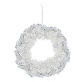 Silver Tinsel Christmas Wreath 18 D