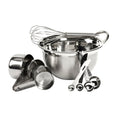 Silver Tone Stainless Steel 10 Piece Mix And Store Set