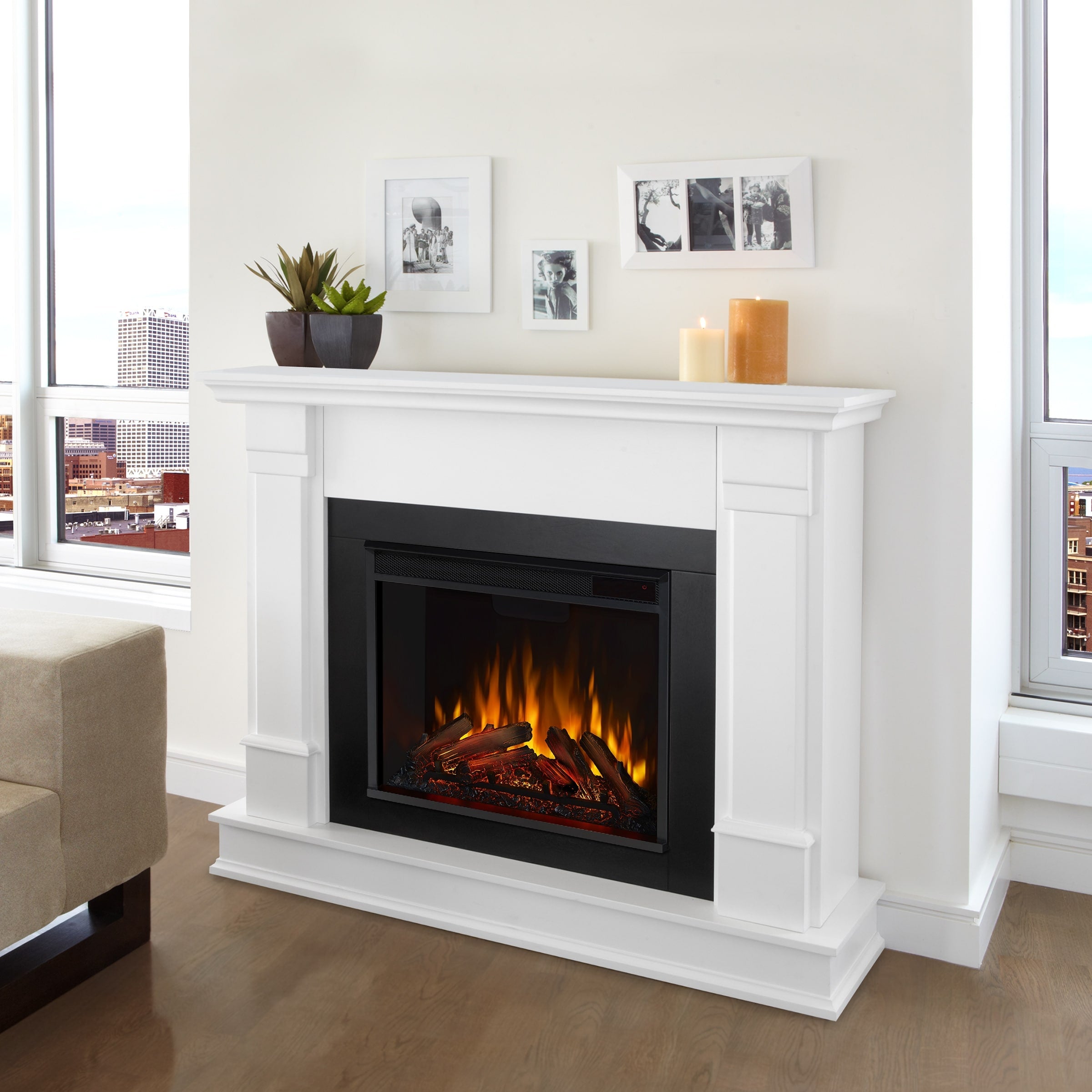 Silverton Electric Fireplace White By Real Flame