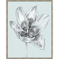 Silvery Blue Tulips No. 2 By Jennifer Goldberger Wood Framed Wall Art Print