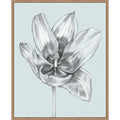 Silvery Blue Tulips No. 2 By Jennifer Goldberger 23 X 28 In. Framed Canvas Wall Art Print
