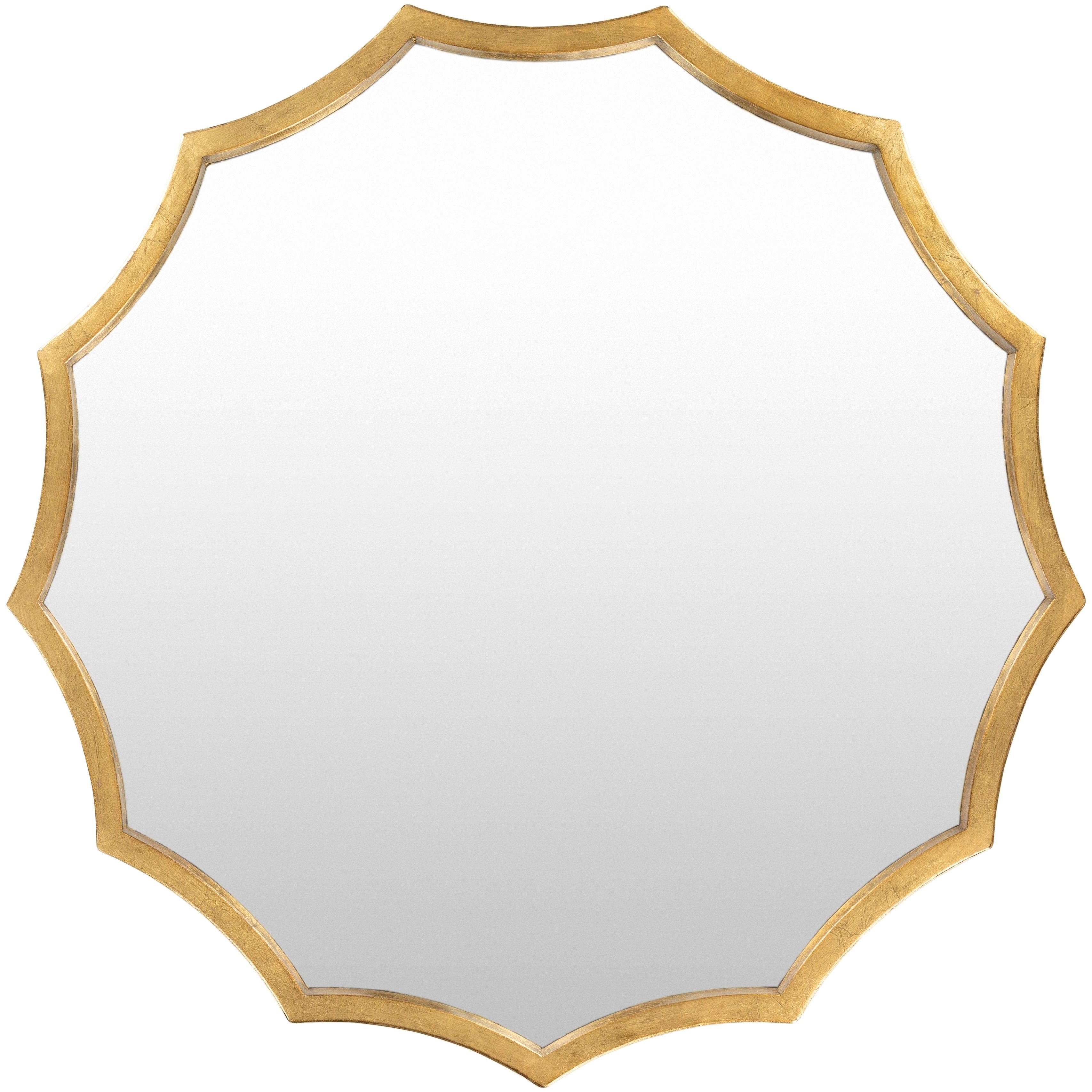 Silvia Gilded 30 Inch Round Mirror 30 X 30