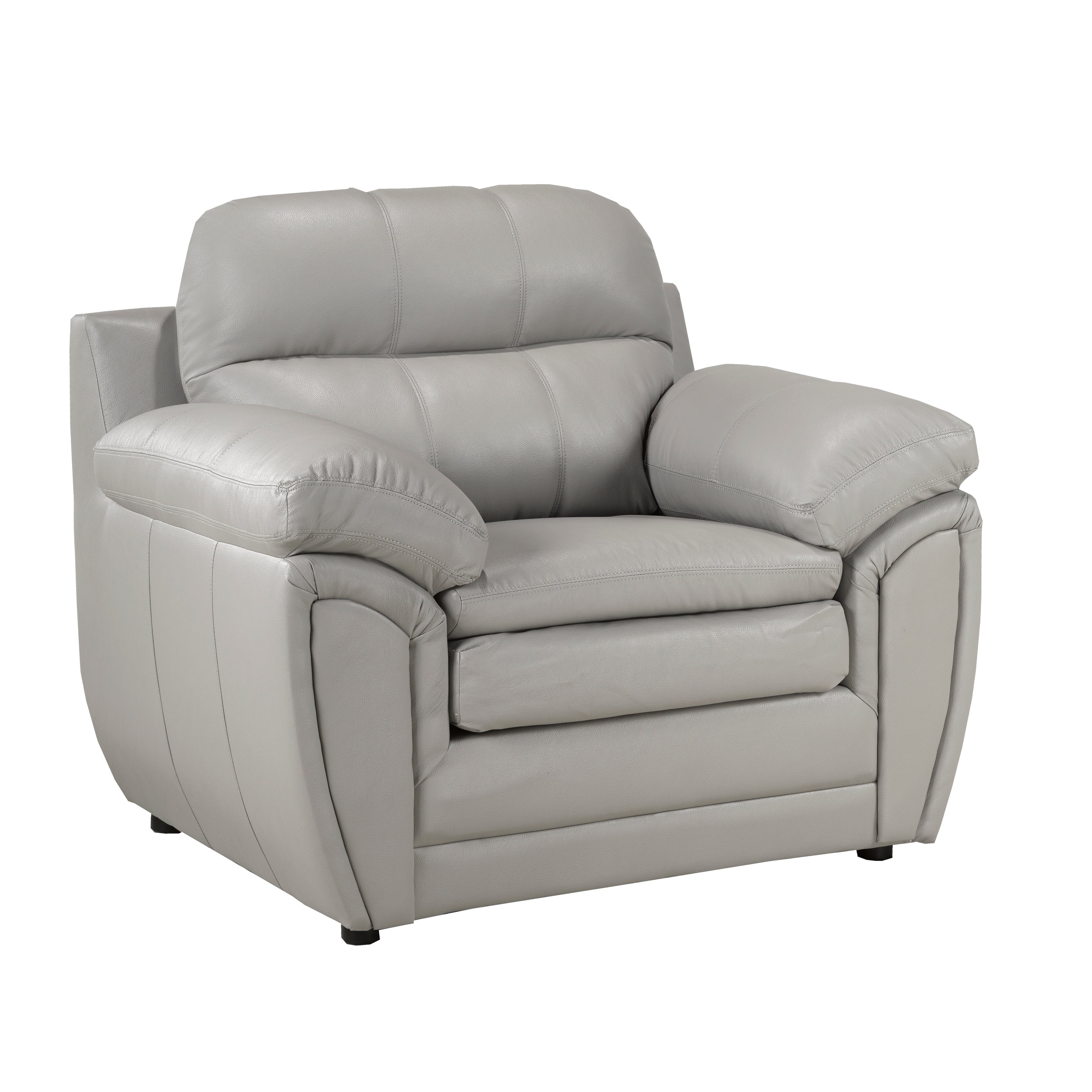 Simon Light Tan Brown Leather Gel Chair